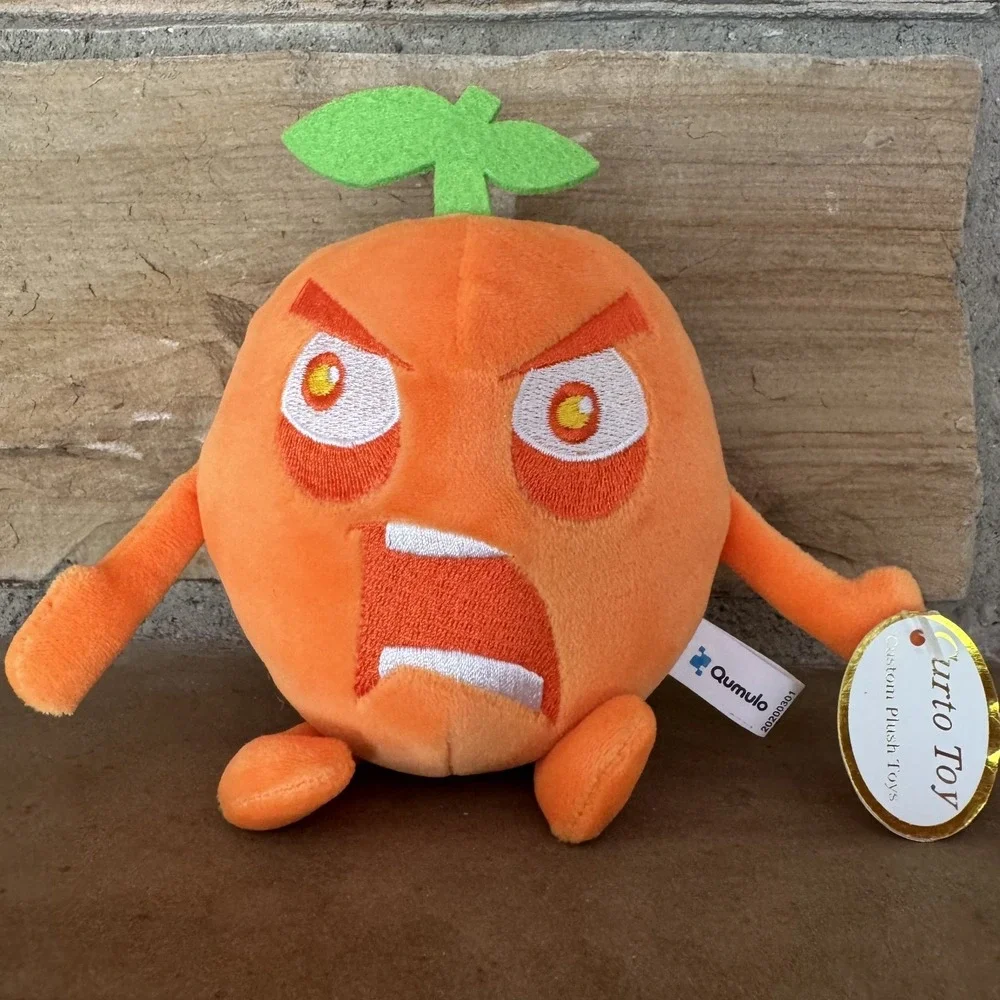 Qumulo Advertising Orange Plush Grumpquat Stuffed Animal